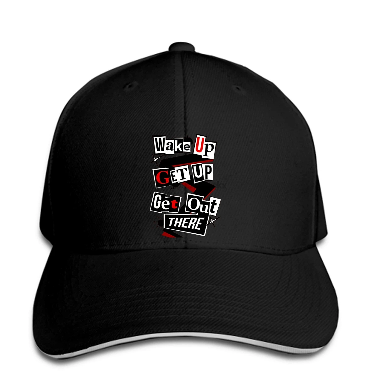 Persona 5 Wake Up встать туда мужская белая Бейсбол кепки Лето snapback шляпа с остроконечным
