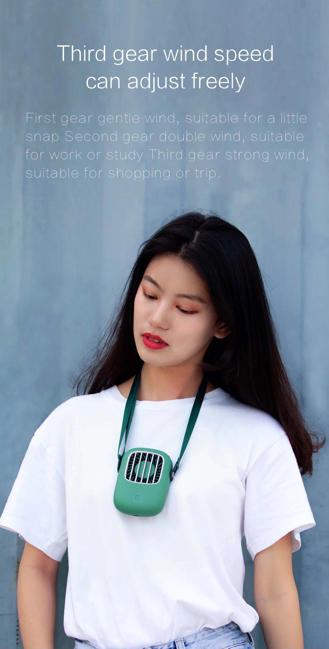 Gadgetoo Totu Portable Hanging Neck Fan Mini Pocket Air Cooling Fan