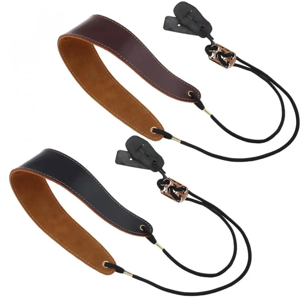 

Saxophone Strap Adjustable Genuine Leather Saxophone Clarinet Neck Strap Single Shoulder Strap Metal Buckle Saxophone Clarinet