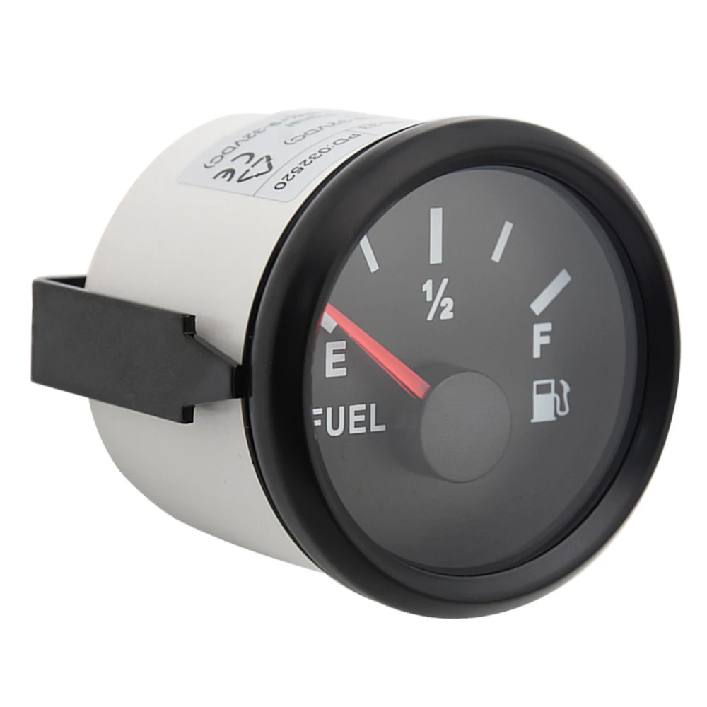 52mm Waterproof Fuel Level Gauge 240-33 ohm Stainless Steel Fuel Gauge for Car Boat Truck with Backlight 9~32V 