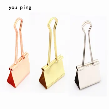

Multicolor 15mm 19mm 25mm 32mm 41mm 51mm Clamp Paper Binder Clips Bookmark Clips Memo Clip Student School Office Supplies