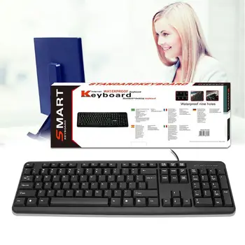 

Universal Business Office Wired Keyboard for Computer/Laptop/Notebook Waterproof 104 keys Keyboard