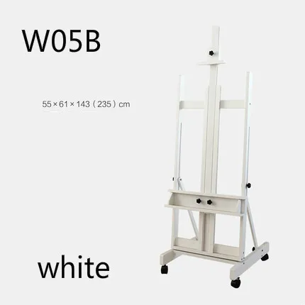 W05B white Мольберт для художника Caballete краски складной Масляная картина, эскиз акварель китайский мольберт рекламный Демонстрационный стенд - Цвет: W05B white