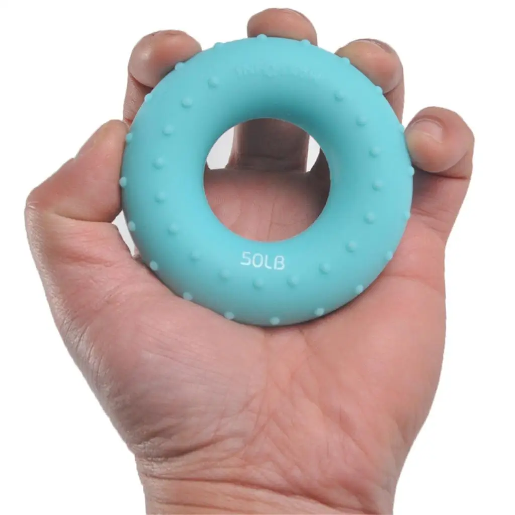 Doughnuts Rubber Hand Finger Gripper Round Hand Strengtheners Arm Exercise Wrist Exercise Ring 50LB