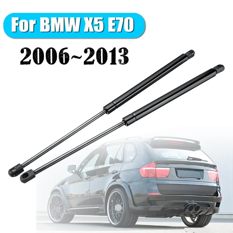 Car Boot Lift Support Struts For BMW For X5 E70 SUV 2007-2012 Tailgate Lift Supports 522mm Trunk Boot Gas Struts Springs Dampers Rear Tailgate Boot Gas Struts(Yellow Carbon Fiber - View #4