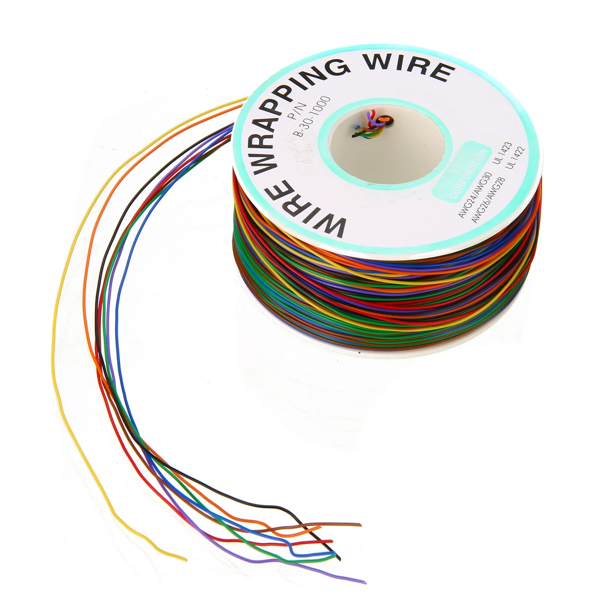 Envolve o Cabo de Teste da Isolação do Envoltório do Fio de Cobre 8-colorido da Lata do Fio 0.25mm para a Placa-mãe Cobre Display Lcd 30 Awg Que de 2 Cheap Fios elétricos
