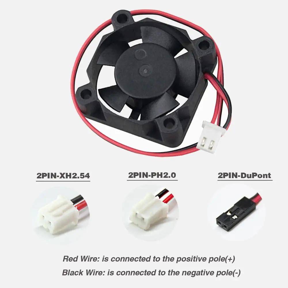 Ventilador de refrigeración portátil con rodamiento de bolas, enfriador Dupont 2,54 2,0 30mm x 10mm, DC 24V 12V 5V 3cm 30x30x10mm, 2 pines, 5 piezas, 3010