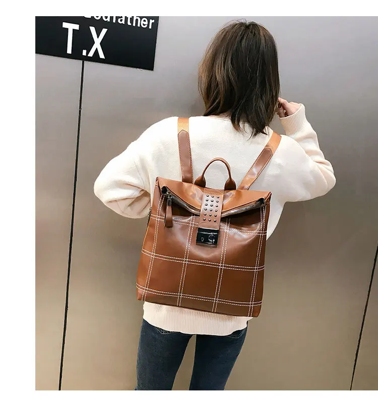 Mochilas Para Mujer De Moda Cuero Antirrobo непроницаемый Дамский рюкзак, кожаная сумка, рюкзак для девочек, роскошный брендовый дизайн