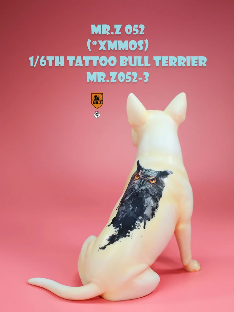 Mr.Z 1/6 MRZ052 The Tattoo Bull Terrier Animal Dog Collectible Statue Model Toy