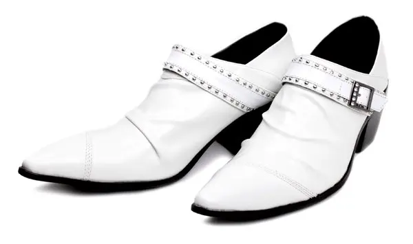 

Chaussure homme/модные модельные туфли; мужские туфли на высоком каблуке с пряжкой; свадебные туфли-оксфорды из лакированной кожи с острым носком; мужские лоферы