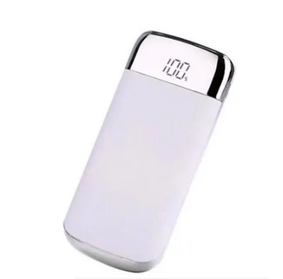Realy 30000 мАч Внешний аккумулятор, внешний аккумулятор, 2 USB, lcd Внешний аккумулятор, портативное зарядное устройство для мобильного телефона, для Xiaomi Mi iphone X - Цвет: White