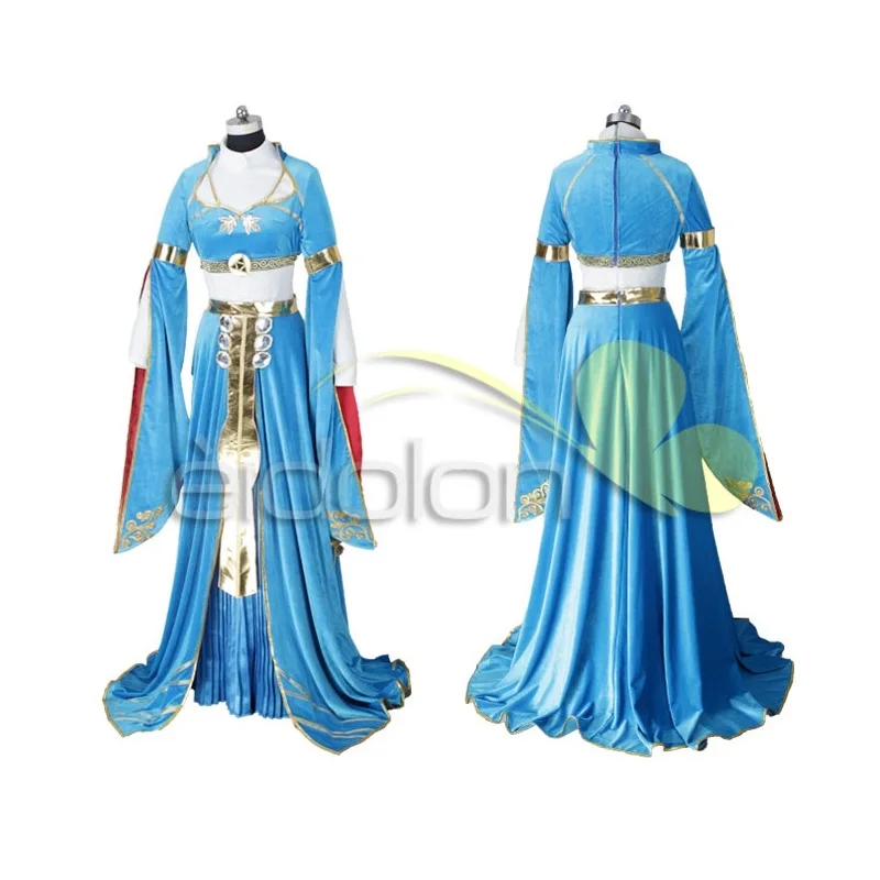 Новый сказда о Зельде дыхания диких Косплей Костюм принцессы Зельда платье