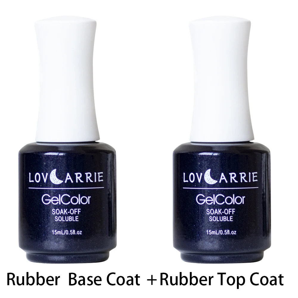 Rubber Base Top LOVCARRIE 15 мл резиновое Базовое покрытие не липкое верхнее покрытие матовое верхнее покрытие Блестящий прочный праймер основа УФ Гель-лак набор гель лак для ногтей для маникюра гель лак для ногтей гель краска - Цвет: Rubber Base Top