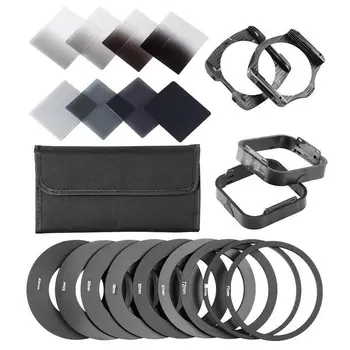 

Square Neutral Density Nd 2 4 8 16 Filter Kit for Cokin P+ Holder+Adapter Rings