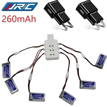 

Original JJRC H36 battery 3.7V 260mAh For E010 E011 E012 E013 F36 Drones 3.7v Lipo Battery + 6P UBS Charger RC Quadcopter Parts