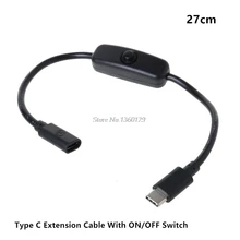 Câble d'extension de USB-C mâle à femelle de Type C avec interrupteur marche/arrêt pour framboise Pi 4 Android vente en gros et livraison directe(China)