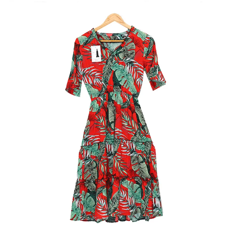 

2019 new fat mm elegant slim slimming temperament printing
