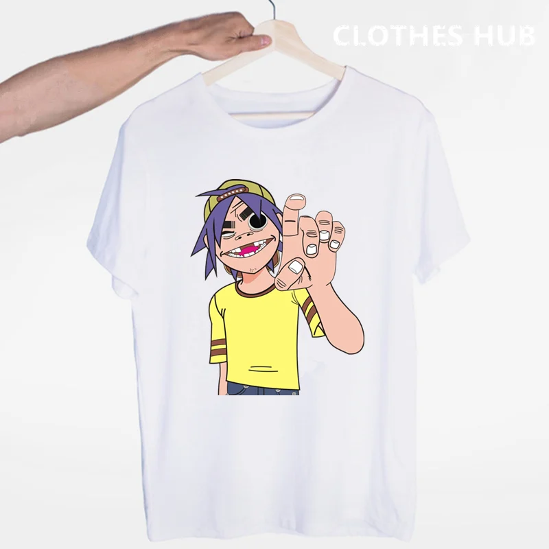 Мужская рок-группа чакахан лапша Murdoc футболка рассел короткий рукав Gorillaz футболка Ringer модная уличная одежда футболки одежда