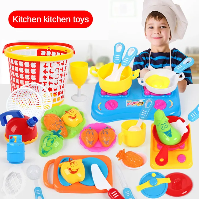 Новинка, детский кухонный игровой набор, кухонная утварь, игрушка для приготовления пищи, игровой домик для малышей