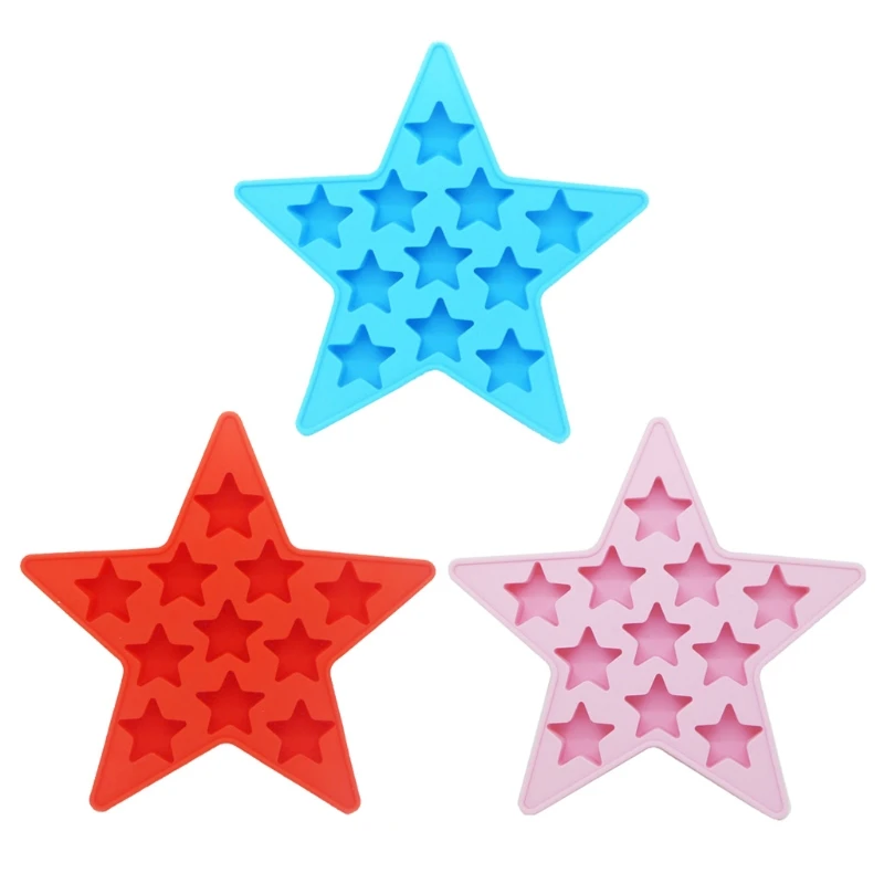 

Handmade Five Star Cool Silicone Ice Cube Tray Freeze Mold Maker Tools Mini Star Pendant Resin Casting Mold Craft Tools