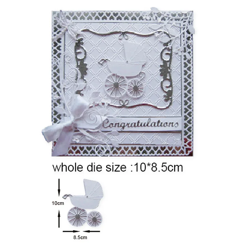 

Baby carriage Metal Cutting Dies DIY Scrapbooking stamps embossing paper Cards border template punch Stencils