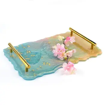 

Crystal Epoxy Resin Mold Irregular Coaster Tray Casting Mould Handmade DIY Craft