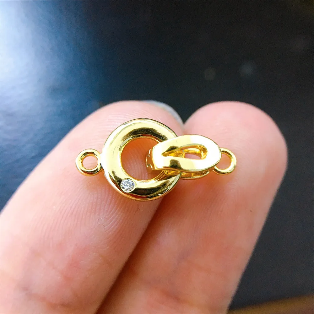 DIY Jewelry Fittings Supplies Copper Connector Fastener Clasp Accessories For Natural Stones Pearls Bracelets Necklaces Making | Украшения