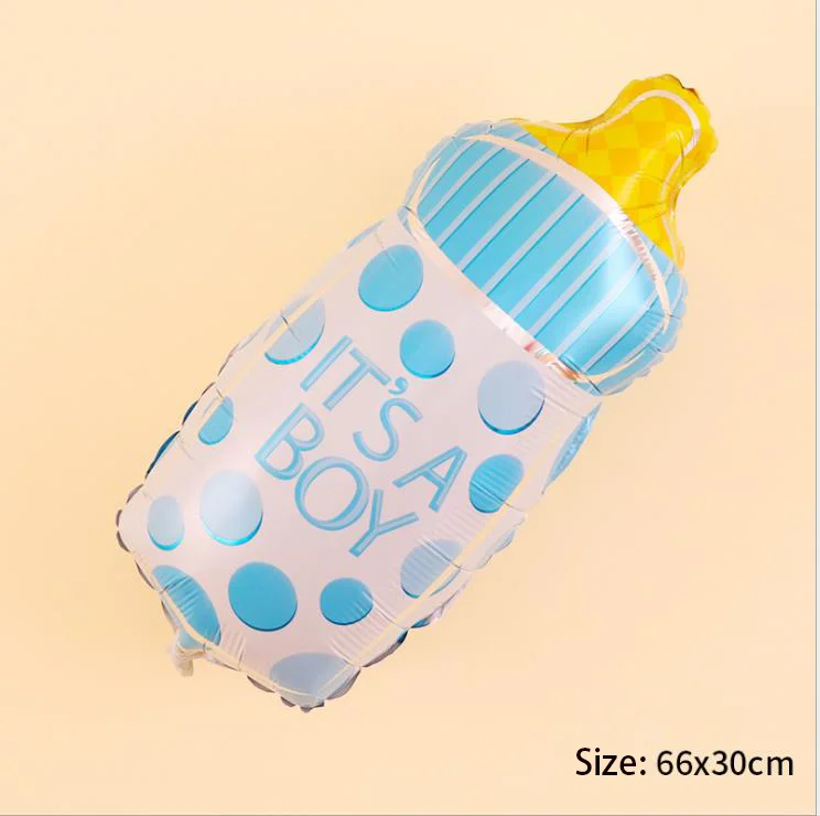 2pcs Baby birthday balloons Gender Reveal Girl or Boy Balloon baby shower Party Foil Balloons Birthday Party Decor - Цвет: Boy bottle