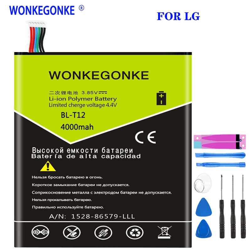 Аккумулятор WONKEGONKE 4000 мА · ч BL-T12 для LG G pad 7 0 V400 V410 | Мобильные телефоны и аксессуары