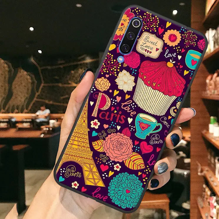 Paris Чехол на xiomi xiaomi mi a3 a2 lite case Милый роскошный цветочным рисунком чехлы для mi a2 a3 8 чехол ксиоми ми c 3 c 2 8 лайт case силиконовый чехол ксиоми чехол на сяоми ми 8 а3 а2 лайт чехол - Цвет: Paris