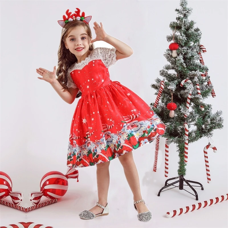 Only Dress 1 Рождественское платье для маленьких девочек; подарок Санта-Клауса; костюм; Детские платья для девочек; праздничное платье; Vestido Natal; От 4 до 10 лет; одежда принцессы - Цвет: Only Dress 1