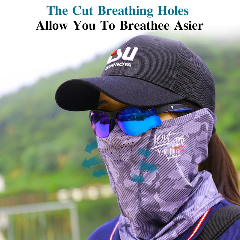 TSURINOYA Fishing Mask Breathable Head Neck Arm Sun Protector UV