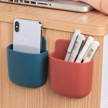 

Storage Box Remote Control Air Conditioner Storage Case Mobile Phone Plug Holder Stand Container Wall Mounted Bedroom Organizer