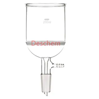 

200ml,24/40,Buchner Funnel,3# Sand Disk,Filtration Pore 15-40 Micron,Boro Glass
