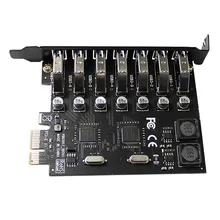 

PCI-E to USB Adapter Board USB 3.0 High Data Transmission Speed Expansion Board with 7 Ports 400MB/S DataTransmission Speed