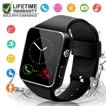 

SKHO Passometer Smart Watch Support SIM TF Card X6 Camera Smartwatch Waterproof Message Reminder For iPhone Xiaomi Android IOS