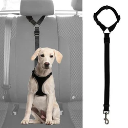 Ceinture de sécurité pour chien et chat, pratique, réglable, harnais, laisse, Clip de voyage, sangle, plomb 