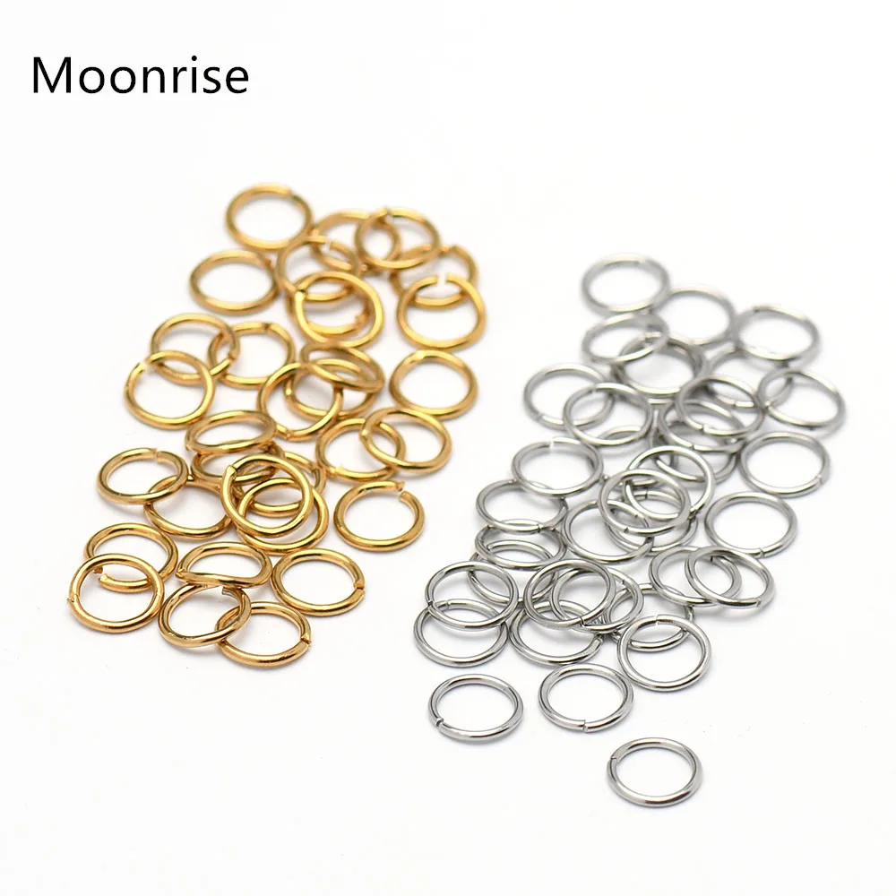 Jump-Rings-Connectors Split-Rings Jewelry-Making Open Stainless-Steel 10mm 100-200pcs