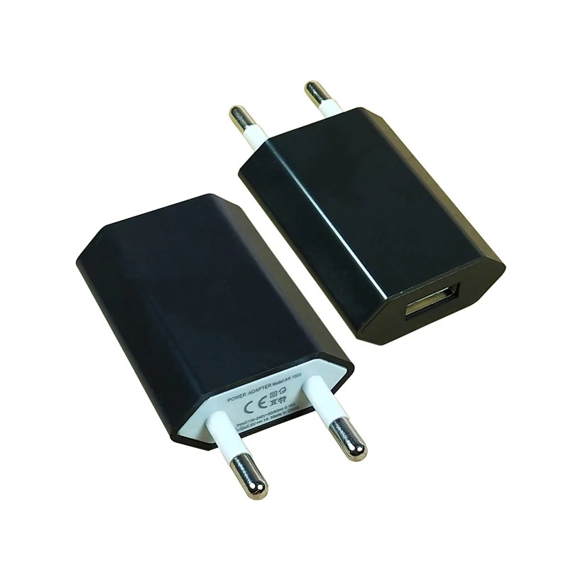 ЕС Штекерный разъем USB зарядное устройство 5 В 1A iPhone X 8 7 iPad настенное зарядное устройство для samsung S9 Xiaomi Mi 8 huawei мобильный телефон черный L-P-1