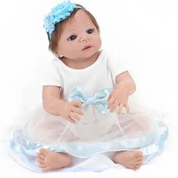 

55CM Reborn Doll Girl Silicone Reborns Realistic Silicone Baby Dolls Cheap Newborn Babies Plush Toy Reborn Newborn Baby Dolls