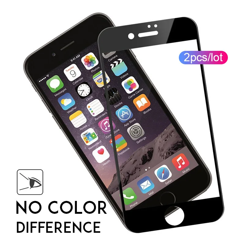 

2pcs Protective Glass For Iphone 7 Plus Glass Protection On X 8 6 Plus 7plus 8plus 6plus 10 Tempered Glas Screen Protector Film