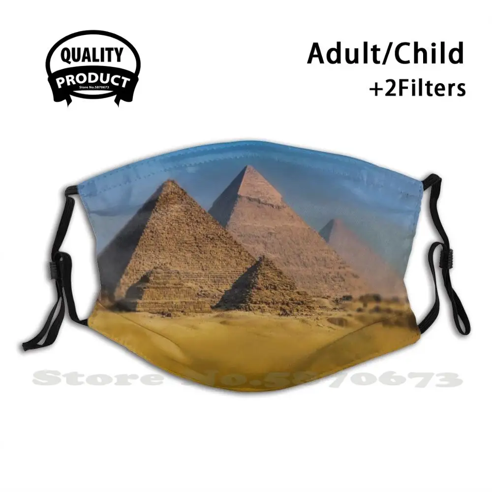 

Pyramids Face Mask Washable Filter Summer Hot Sale Mouth Masks Giza Pyramid Pyramids Of Giza Egypt Monuments Egyptian Pyramids