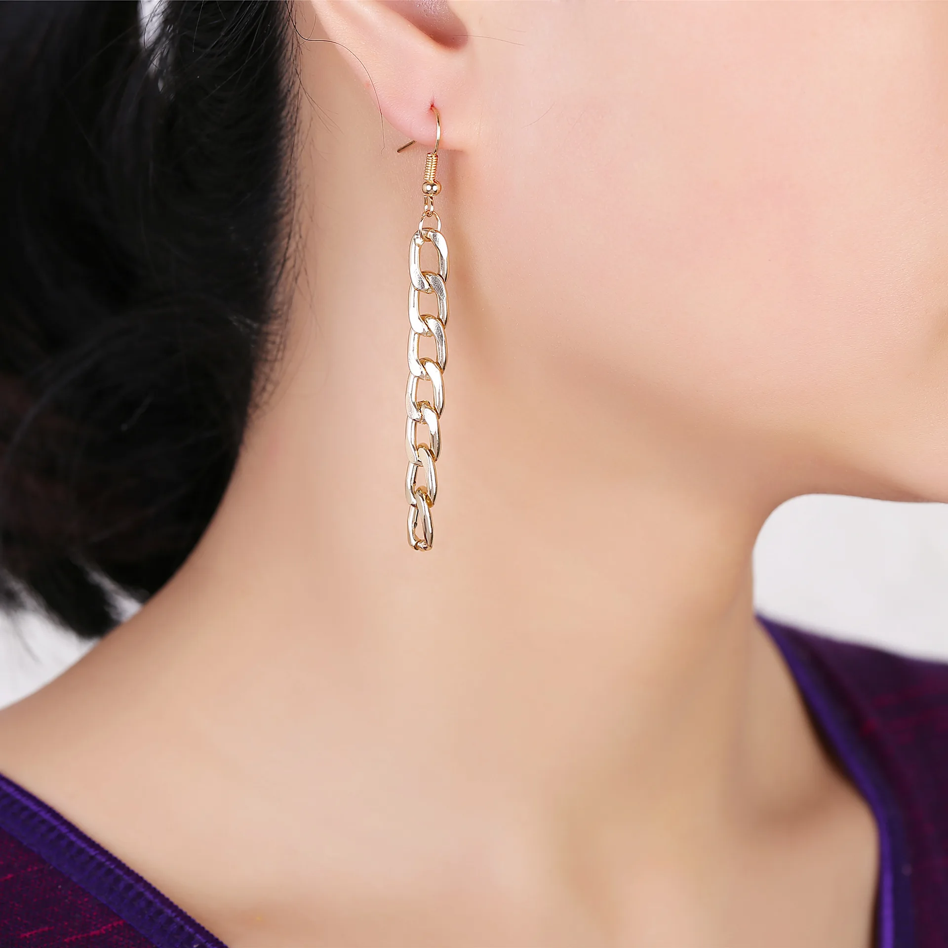 2019 New Fashion Chain Earrings Punk Style Tassel European And American Popular Jewelry With Ladies Accessorie | Украшения и