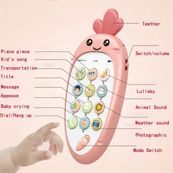 

Warmom Baby Rattles Toys Cute Cartoon Music Hand Bell Rattle Teether Toddler Electric Mobiles Toys Baby Development Toy