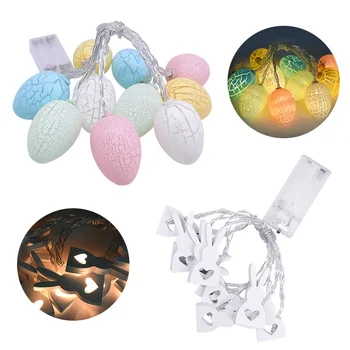 

Easter Decoration Light Garland Eggs for Home Hanging Ornament Easter Rabbit LED String Light DIY Happy Easter Decor Supplies