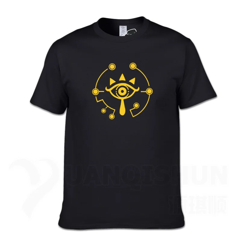 Black 2 16 цветов, COS Zelda, футболка, Ledgend of Zelda, хлопковая Футболка с принтом глаз, Мужская футболка, футболка с коротким рукавом, летняя брендовая одежда - Цвет: Black 2