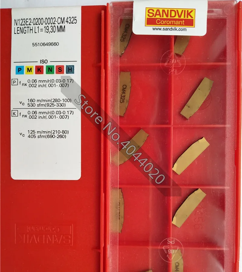 SANDV ИК N123E2-0200-0002-CM 4325 карбидные вставки 10 шт Сертифицированные продукты