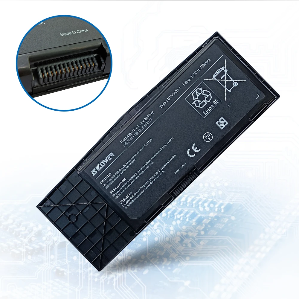 Аккумулятор SKOWER BTYVOY1 емкостью 7800 мАч для ноутбука DELL Alienware серии M17X R3 R4, замена C0C5M 7XC9N 5WP5W