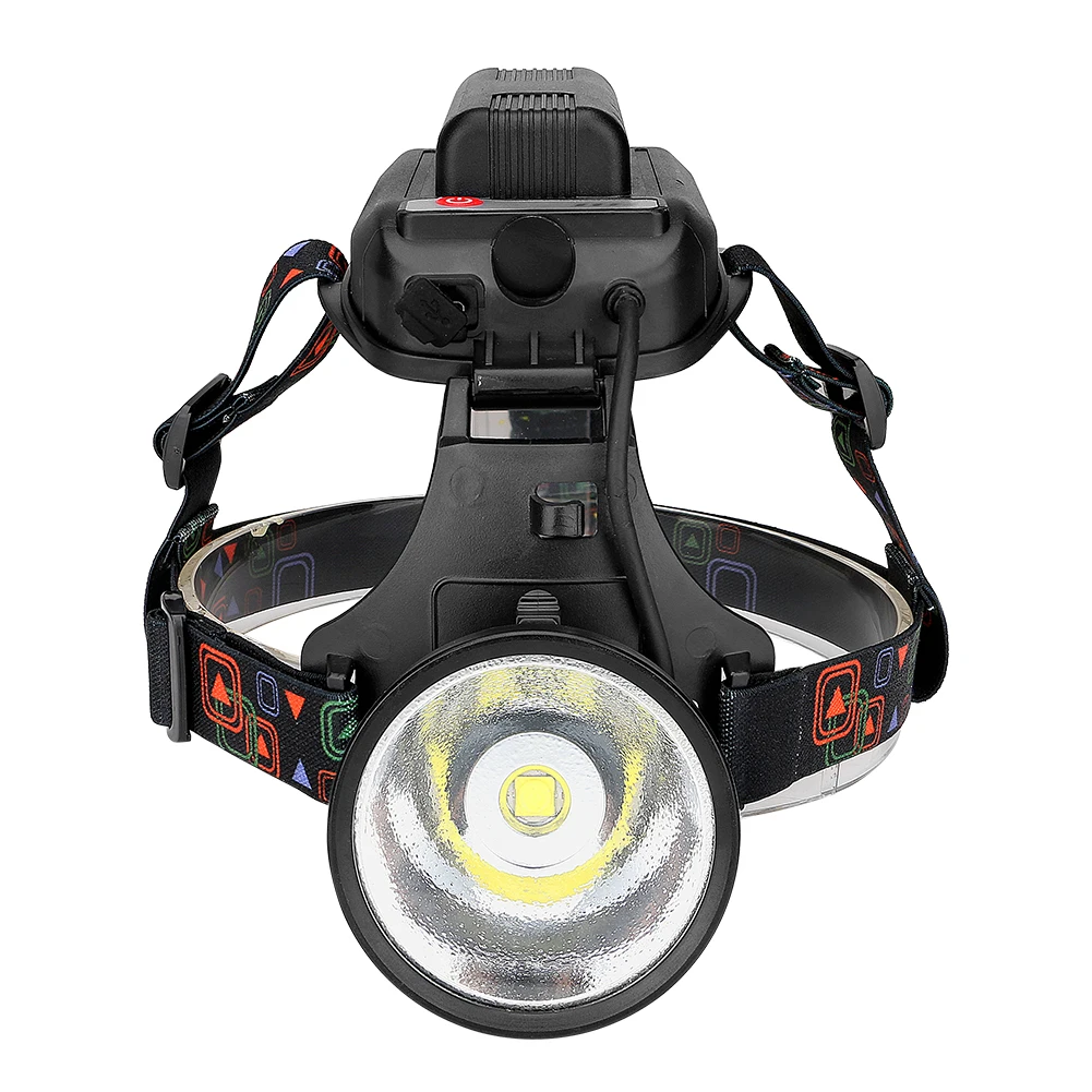 Waterproof LED Headlight P70 Built-in Rechargeable Battery LED Headlamp Adjustable ForeHead Lamp 4 Modes Lighting for Camping