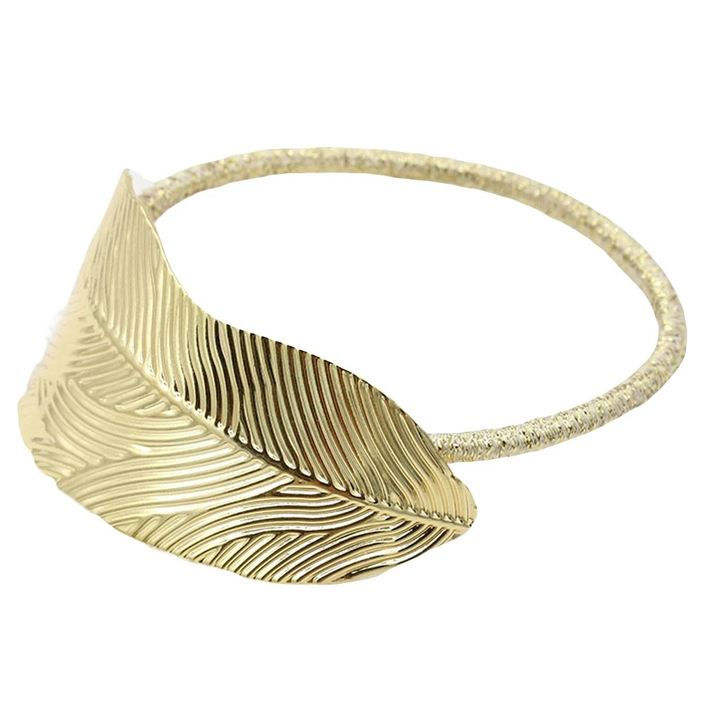 High Quality Fashion Hot Sell Hair Accessories Alloy Leaves Hair Ring Women